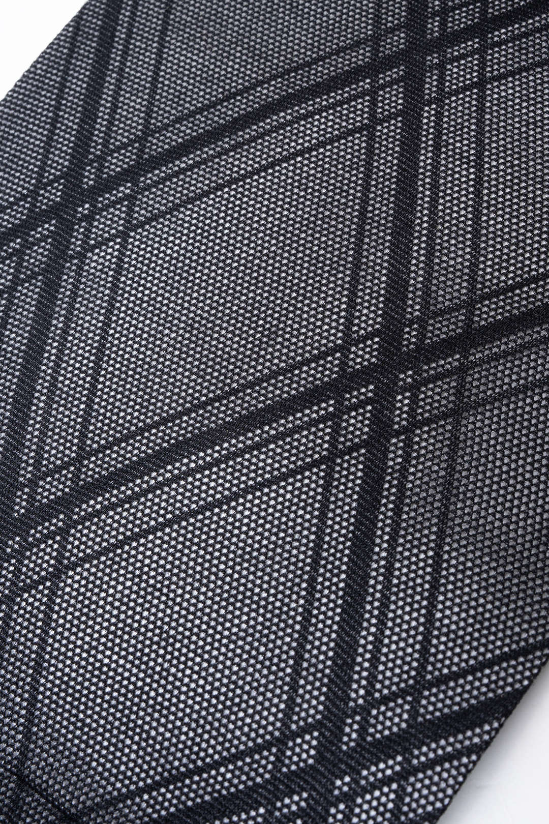 Mesh Diamond Pattern Vertical Stripes Sock