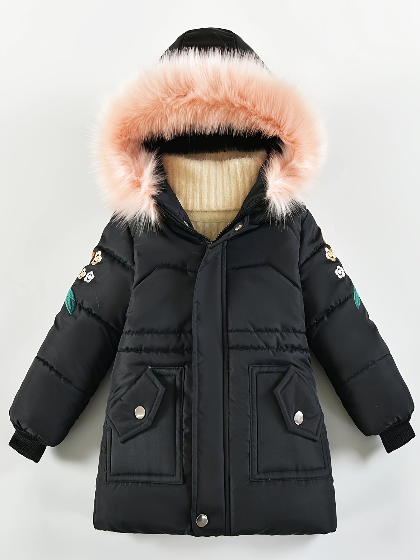 Girls Winter Parka Thickened Warm