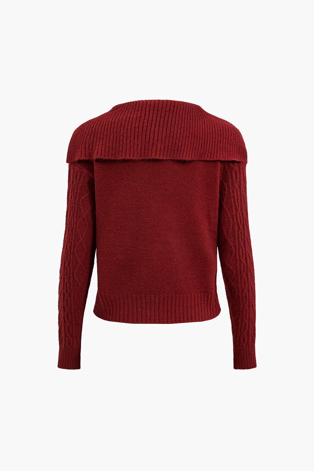 Cable Diamond Sweater Long-Sleeve Top