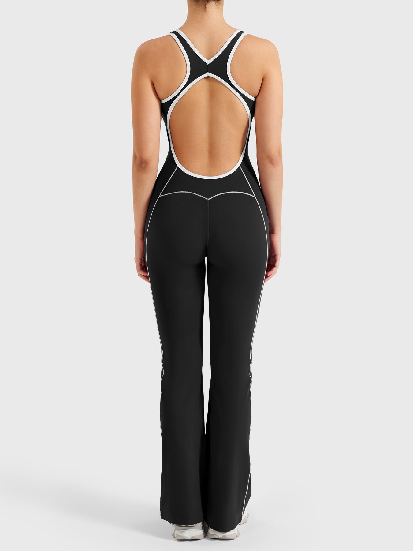 Antonia Contrast Trim Flared Jumpsuit