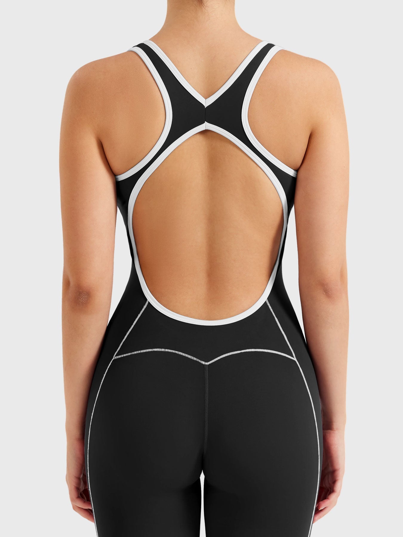 Antonia Contrast Trim Flared Jumpsuit